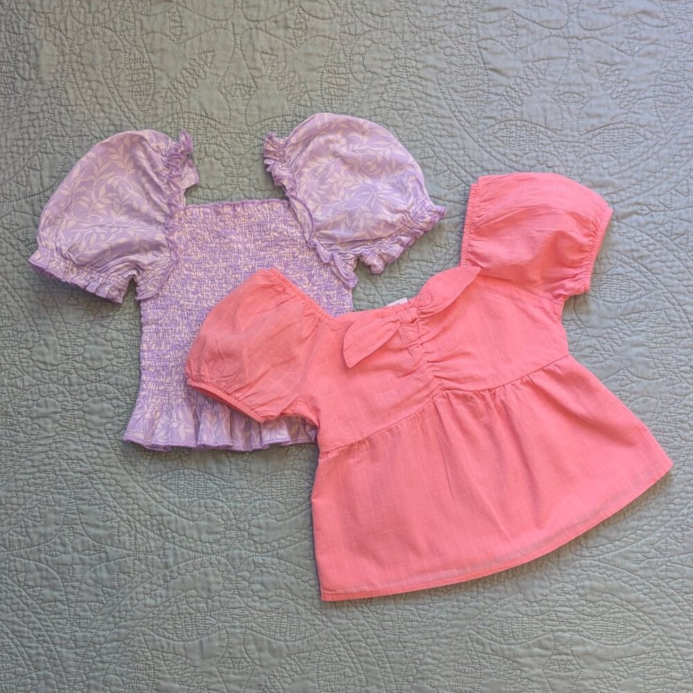 Wonder Nation Girl Puffy Sleeve Tops Girl Size Small (6-6x)